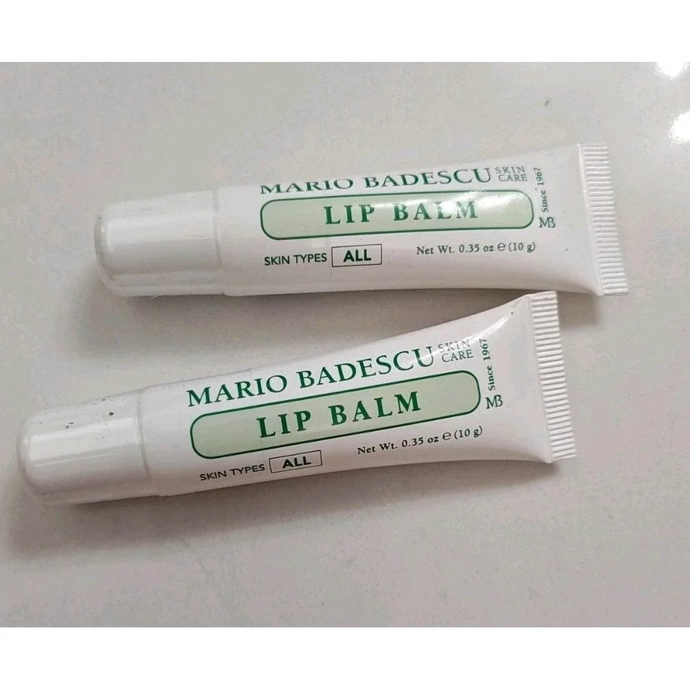 Mario Badescu Moisturizing Lip Balm Dry Cracked Lips Coconut ‎ Oil 0.35 oz. x 2